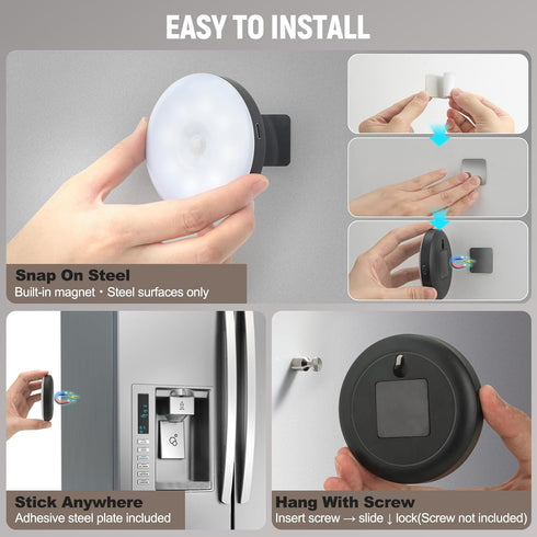 2 Pack DWEPTU Motion Sensor Night Light LED Night Lights, Dusk to Dawn Motion Sensor for Bedroom, Bathroom, Toilet