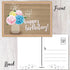 Stonehouse Collection 50 Happy Birthday Postcards, 5 Birthday Designs, 4" x 6" Bulk Postcards for Friends & Family