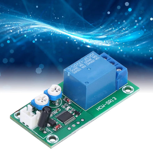 Vibration Sensor Module, DC 12V Adjustable Sensitivity Time Delay Relay Switch Alarm Sensor
