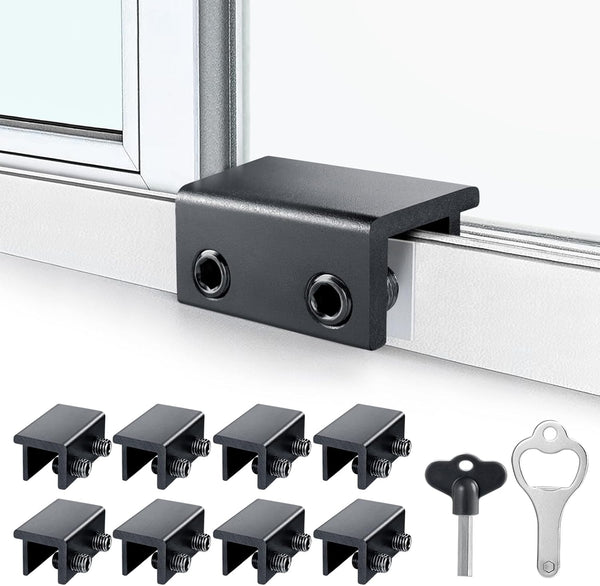 ZRFCXE Window Locks,8 Pack Sliding Window Locks with Key for Vertical &