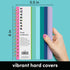 PAPERAGE Lined Spiral Journal Notebook, (Rainbow Stripe), 160 Pages, Medium 5.5 inches x 8 inches - 100 GSM Thick Paper, Hardcover, Double-Wire Spiral Journal & Notebook