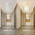2-Pack Rattan Ceiling Lights Flush Mount, Close to Ceiling Light Fixtures with Rattan Shade, Boho Hand-Woven Farmhouse