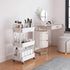Calmootey 3-Tier Rolling Utility Cart with Drawer, Multifunctional Storage Organizer for Kitchen, Bathroom, Office