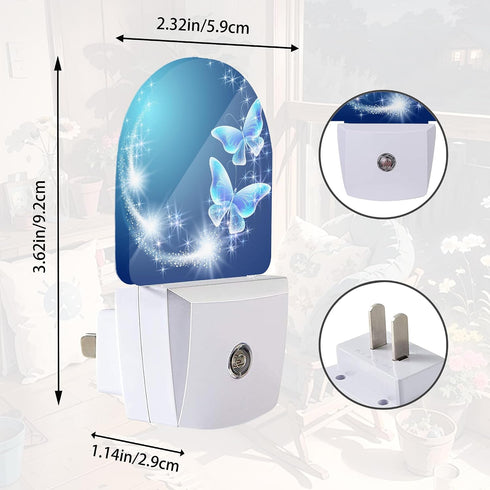 Gearsly Butterfly Night Light,Night Lights Plug into Wall with Dusk to Dawn Sensor,Lamp for Bedroom Bathroom Hallway