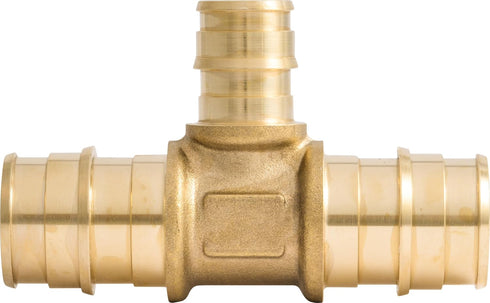 SharkBite 3/4 Inch x 3/4 Inch x 1/2 Inch Expansion Reducing Tee Fitting for PEX-A Pipe, Brass Plumbing Fittings, Reducing Tee for PEX-A Tubing, UAB412LFA by SharkBite