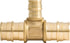 SharkBite 3/4 Inch x 3/4 Inch x 1/2 Inch Expansion Reducing Tee Fitting for PEX-A Pipe, Brass Plumbing Fittings, Reducing Tee for PEX-A Tubing, UAB412LFA by SharkBite