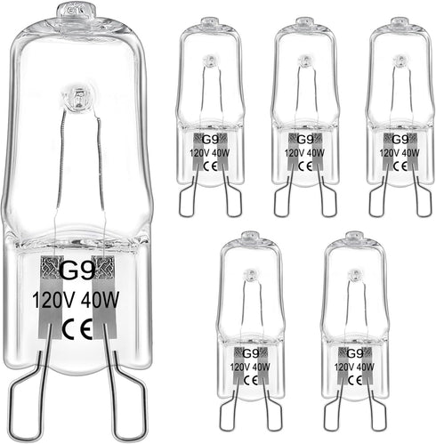 Blakapoo G9 Halogen Bulb 25W 120V 2700K Warm White Dimmable, T4 JCD Type