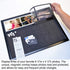 Ultimate Office Fabric Bulletin Board 24 x 18 Memo Board PLUS with 3 Photo Frames and Jumbo Pushpins
