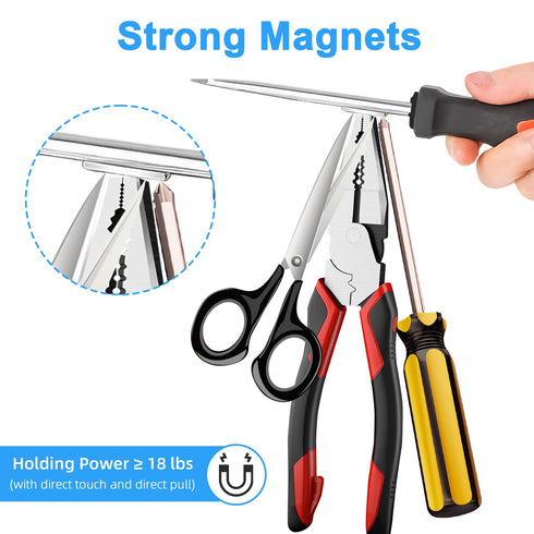 8 Pack 60x10x3 mm, Magnets, Caturledas Heavy Duty Strong Rare Earth Neodymium Magnets with Double Sided Adhesive