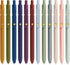 Gel Pens, 12 Pcs 0.5mm Fine Point Smooth Writing Pens, Cute High-End Series Black Ink Pens for Journaling, School