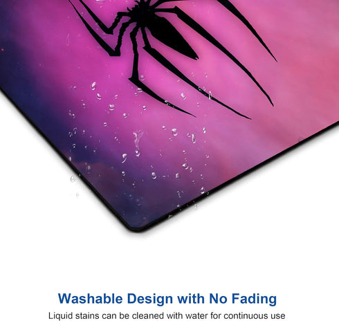 Spider Mouse Pad, Small Computer Mouse Pad with Personalized Galaxy Spider Design, Non-Slip Rubber
