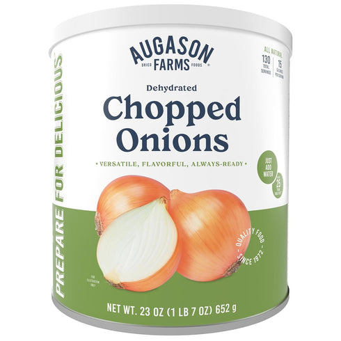 Dehydrated Chopped Onions Emergency Food Supply, 130 Servings, 25 Year Shelf Life,