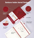 Lined Journal Notebook, 365 Pages, B5 Large Hardcover Leather Journal for Writing, 100Gsm Paper, Wine (7.6'' x 10'')