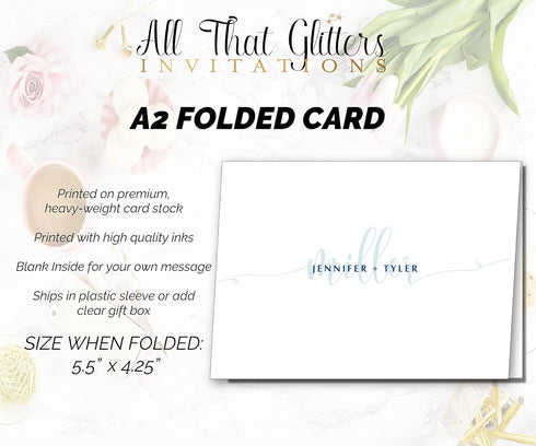 All That Glitters Invitations Set, Set 10 Personalized Business Stationary Stationery for Professionals, Monogram Note