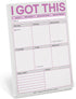 Knock Knock I Got This Pad, To Do List Notepad, Daily Planner Pad & Funny Home Office Supplies, 6 x 9-inches
