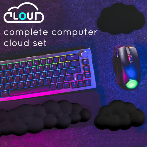 Cloud Wrist Rest for Computer Keyboard, Non-Slip Base Ergonomic Memory Foam for Typing Relief