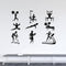 Wallstickers4you Vinyl Wall Decal Fitness Studio Gym Activity People Doing Fitness Workout Stickers