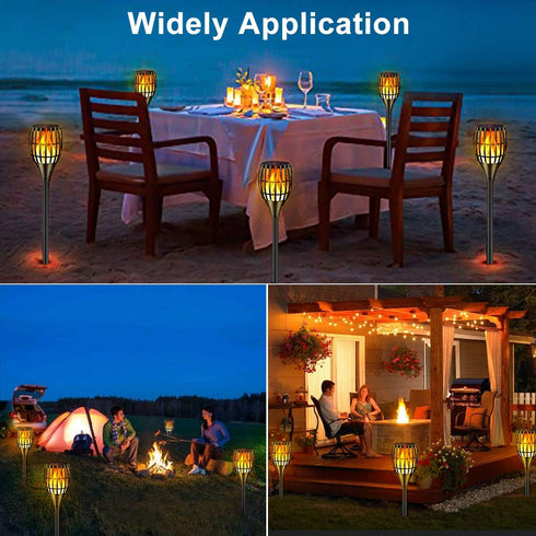43" 1 Pack Solar Torch Lights, Waterproof Flickering Flames Torches Lights Outdoor Solar Spotlights Landscape