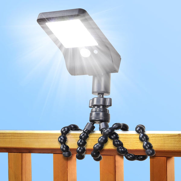 Thumok Solar Fence Lights Outdoor, 60 LEDs Motion Sensor Security Light with Flexible