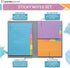 Panda Planner Sticky Notes Set – 140 Assorted Spring Colors with Dotted, Lined, Blank & Tabbed Notes
