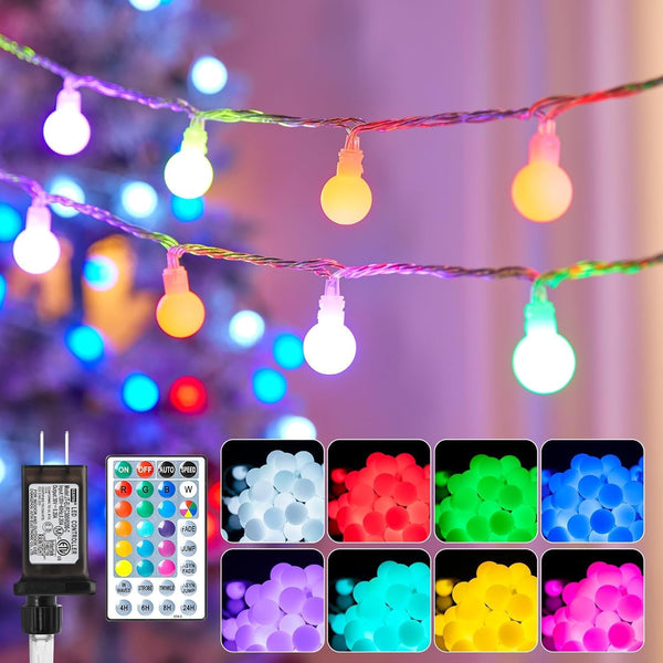 Minetom Color Changing Globe String Lights, 33 Feet 100 Led Fairy Lights