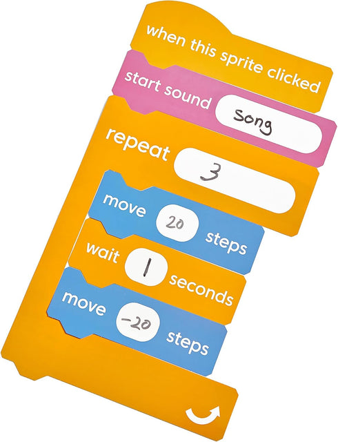 hand2mind Set, Programming 8-12, Scratch Block-Based Coding Magnetic Demonstration Learn to Code STEM Activities