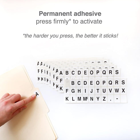 ChromaLabel 1 x 3/4 inch Alphabet Stickers, 5 Assorted Colors, 10 Sheets Variety Pack