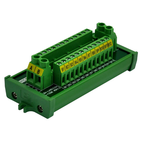 30Amp/300V 2x12 Position Terminal Block Distribution Module, Screw Mount