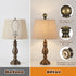 Tweruna 2 PCS Brass Lamp Finials Screw On, Antique Brass Lamp Toppers Screw On, Metal Lamp Knob Replacement Screw on