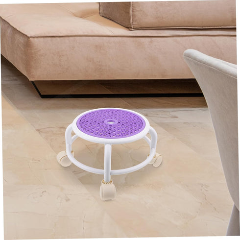 Happyyami Salon Equipment Rolling Chair Small Casters Low Height Stool for Office Foot Rest Under Desk Foot Stool