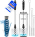 Holikme 6 Pack Bottle Brush Set, 14" Long Handle Stainless Steel Bottle