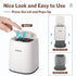 Mini Countertop Trash Can with Press Type Lid, 1.5 L / 0.40 Gal Wastebasket Dispenser, 3 Rolls of Trash Bags (White)