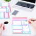 Glenmal 6 Pack Adulting Note Pad, Daily Planner Notepad, Undated Checklist Daily Planner for Office Stuffers