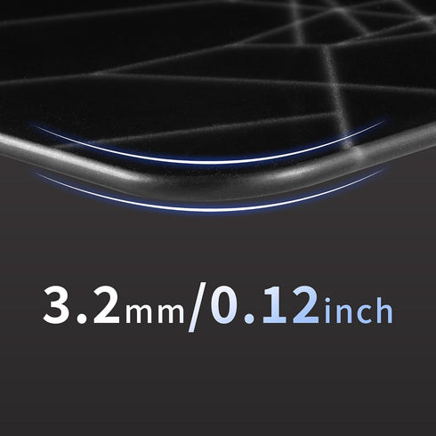 GMKWTL 410mm*310mm, XVX Glass Mouse Pad for Gaming, Black Spider Webs Hard Gaming Mousepad, Professional Large Mouse