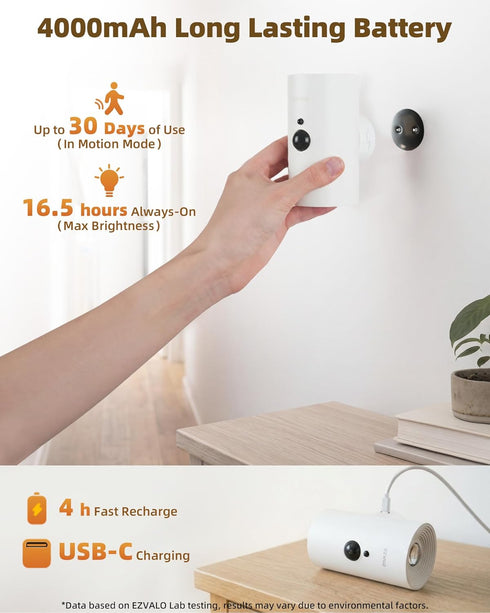 4000mAh 3 12 1 Pack) EZVALO Battery Operated Wall Sconce with Motion Sensor, Rechargeable Wall Light, Color