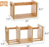 ZOOFOX Bamboo Desktop Bookshelf - Expandable Organizer, Small Display Shelf Book Rack for Office Supplies