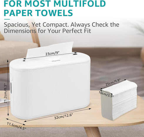 Countertop, Commercial Multifold Paper Towel Dispenser Hand Towel Dispenser for Bathroom Kitchen Home, Trifold/C Fold/Z