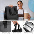 Grocery(9.45x9.45x5.91inch,Black,50 FoldTier Insulated Bags for Food Delivery, Lunch Bags Bulk Insulated Take Away Bag