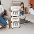 Generic 2/3/4 Rolling Utility Cart Tier Storage Cart Organizer with Wheels Multi-Functional Storage Trolley for Home