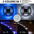 1 Pack, 2 AGPTEK Solar Driveway Lights Outdoor Color Modes LED Deck Dock Marine Waterproof Security Marker Lights