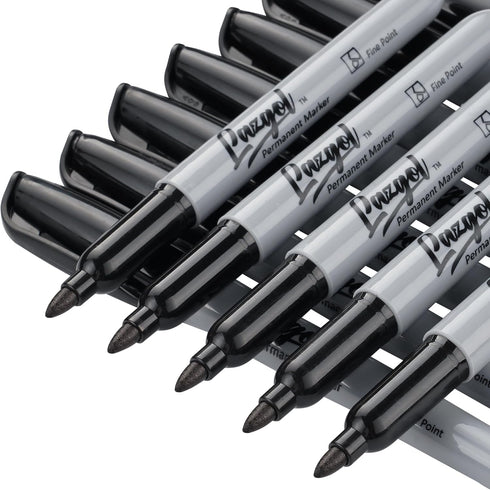 Permanent Markers Bulk, 120 Pack Black Fine Tip Waterproof Markers, Premium Smear Proof Pens for Office Supplies
