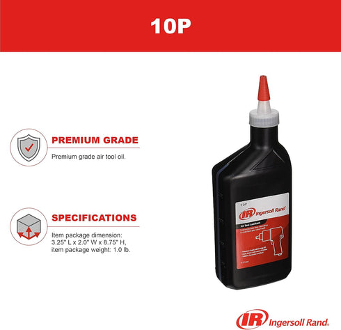 Ingersoll Rand 10P Edge Series Premium Grade Air Tool Oil - 0.5 Litre