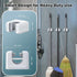 6 Pack funest Mop and Broom Holder Wall Mount, No Drill Needed Self Adhesive, Non-Slip Mop Grippers for Tile Walls