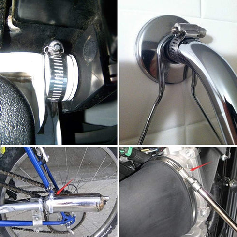 Hose Clamp, 25 Pack Stainless Steel Worm Gear Fuel Line Hose Clamps, 10-16mm (3/8-5/8 inch)