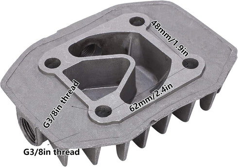 2Pcs Air Compressor Cylinder, Small 2. 3P Air Compressor Cooling Parts, 48mm X 62mm Aluminum Cylinder