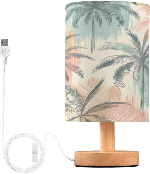 MNSRUU Night Stand Light Lamp Abstract Palm Tree Bedside Table Lamp with