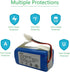 Replacement Battery for ILIFE A4S, A4S Pro, A6, A7, A9, A10, V3x, V7s Plus, W450 Robot Vacuum Cleaners, 2600mAh