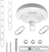 ECUDIS Light Fixture Canopy Kit, 5 Inches Diameter and 6 Feet Pendant Light