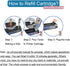 Toner Refill Kit for HP 202a CF500A, CF501A, CF502A, CF503A, 202X Cartridges with Tools (4-Pack)