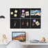 MaxGear Large Cork Board for Wall, 36" x 24", Black Bulletin Board, 6 Pack Felt Wall Tiles with Pushpins